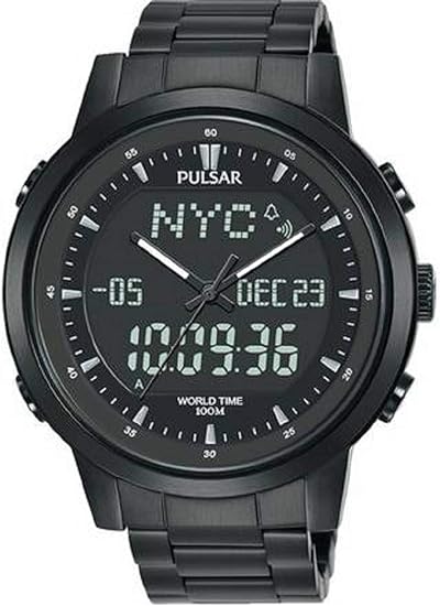 Pulsar Seiko PZ4061X1 Men s Chrono World Time Watch Analogue Digital