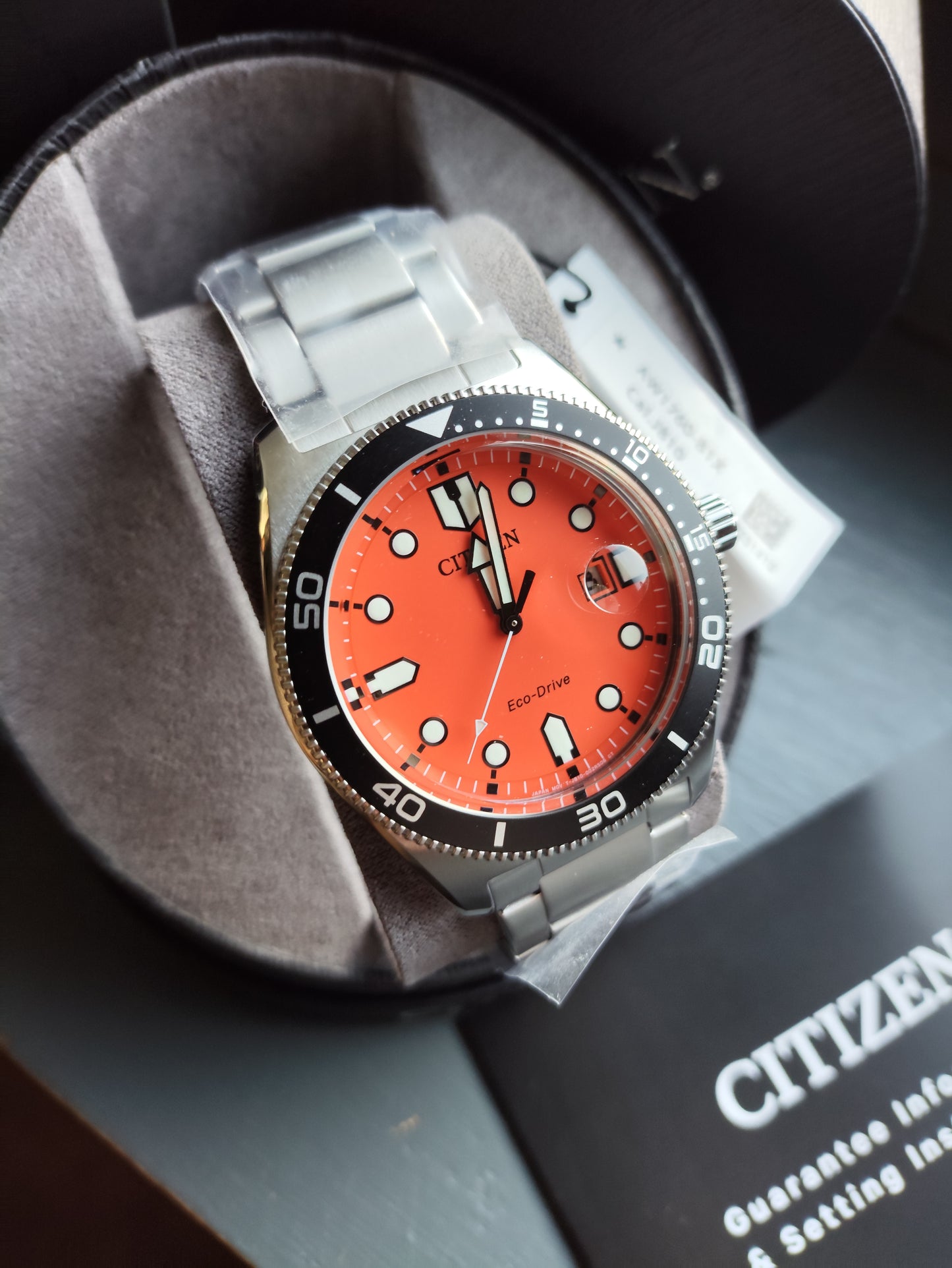 Citizen AW1760-81X Orange Eco-Drive Men's Watch - rrp £289 BNIB