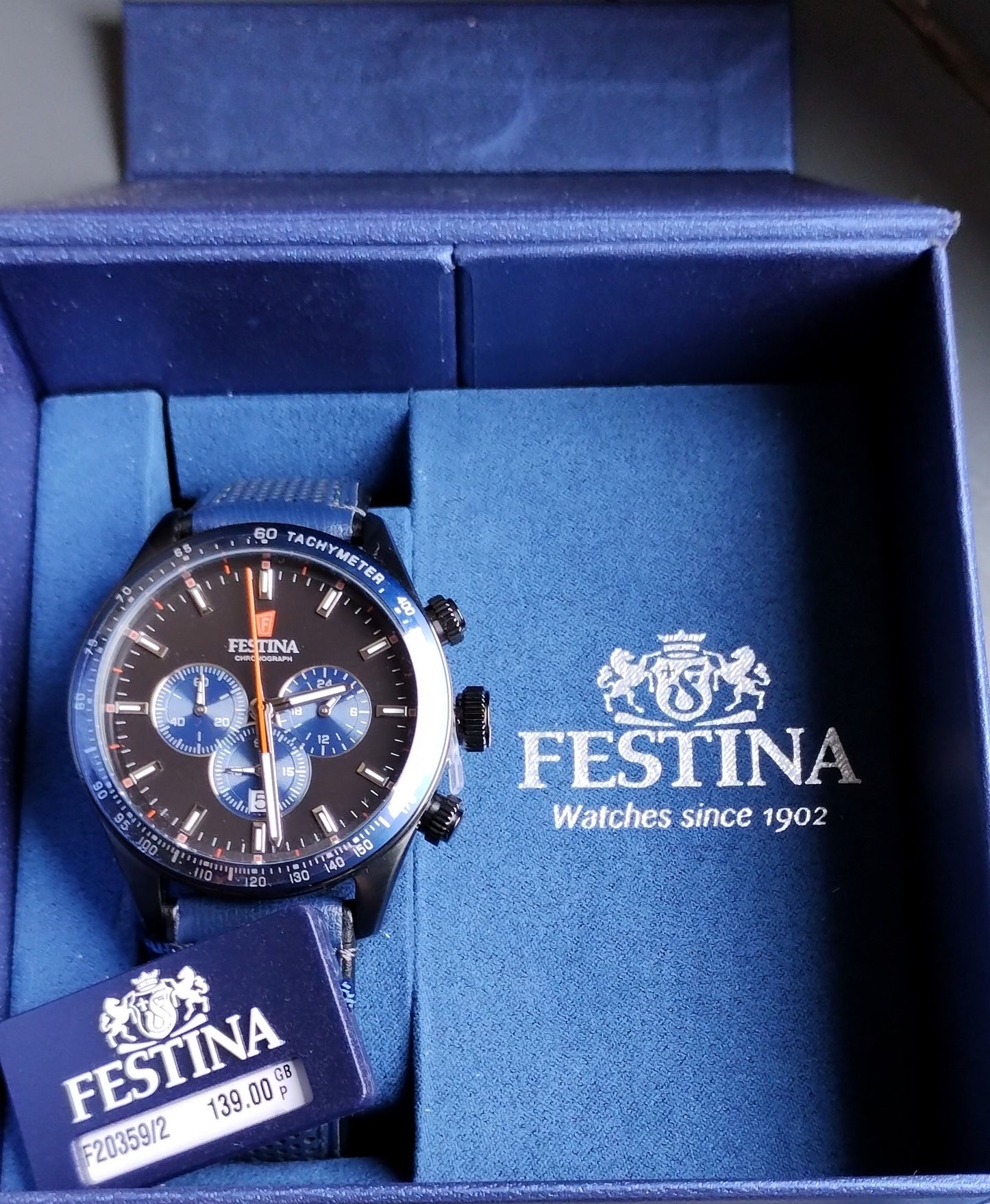 Festina F20359/2 Men's Chronograph Watch with Black Dial rrp £139