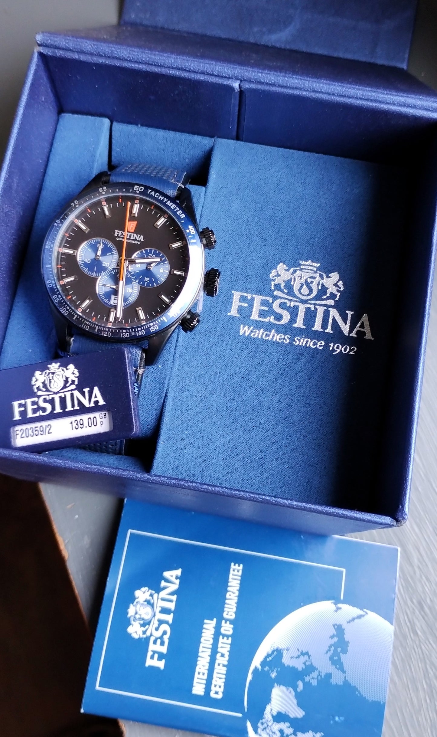 Festina F20359/2 Men's Chronograph Watch with Black Dial rrp £139