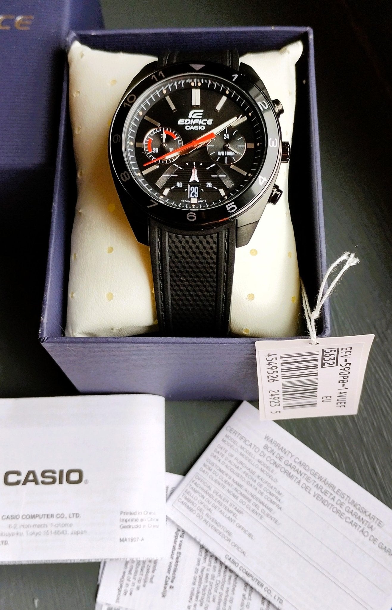 Casio Edifice EFV - 590PB - 1AVUEF Men's Chronograph Watch - Chronographworld