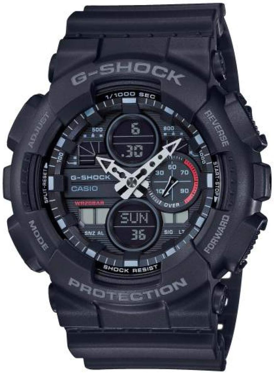 Casio G-Shock GA-140-1A1ER Mens Analogue-Digital Watch with Black Resin Strap - Chronographworld