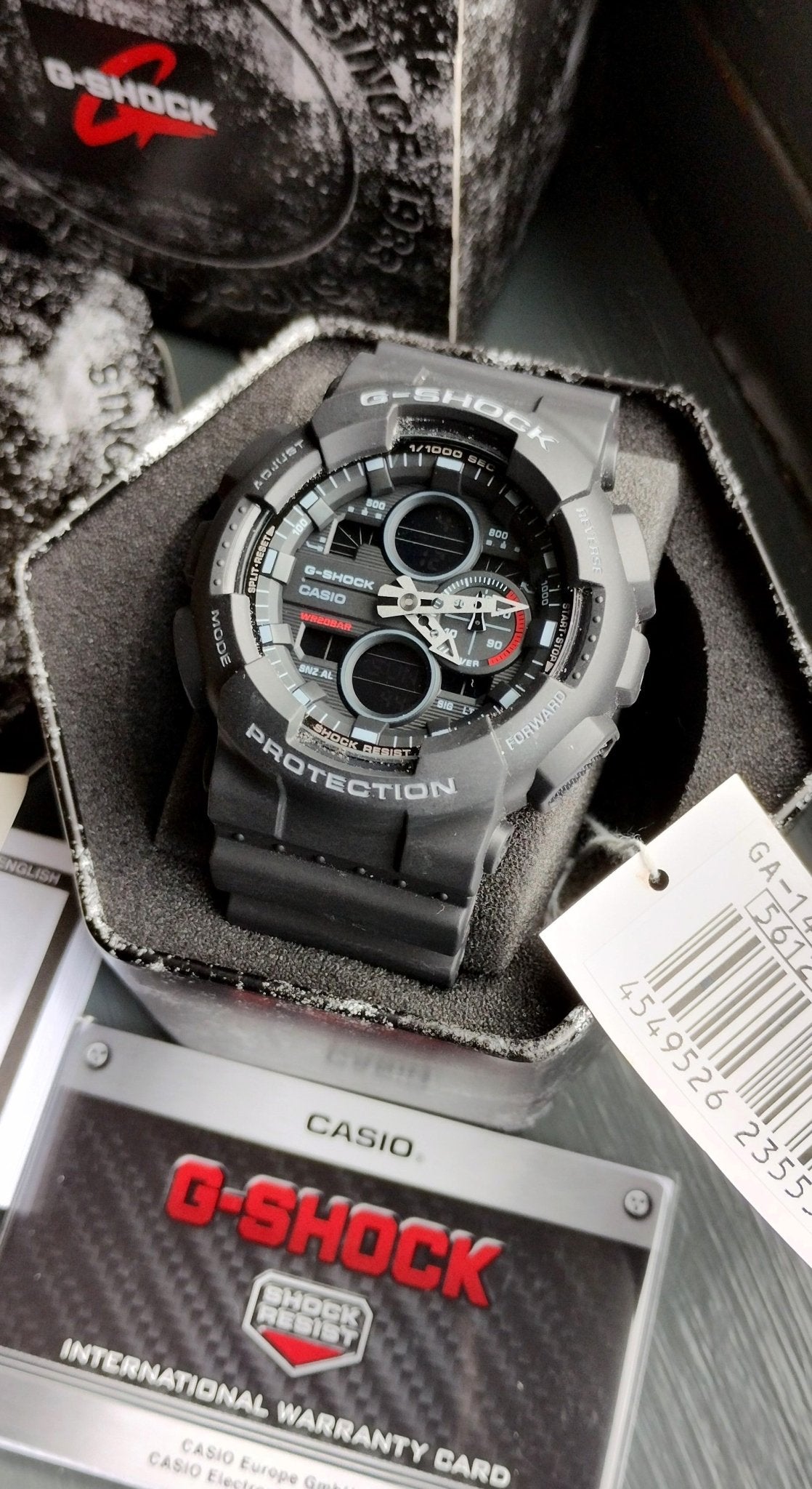 Casio G-Shock GA-140-1A1ER Mens Analogue-Digital Watch with Black Resin Strap - Chronographworld