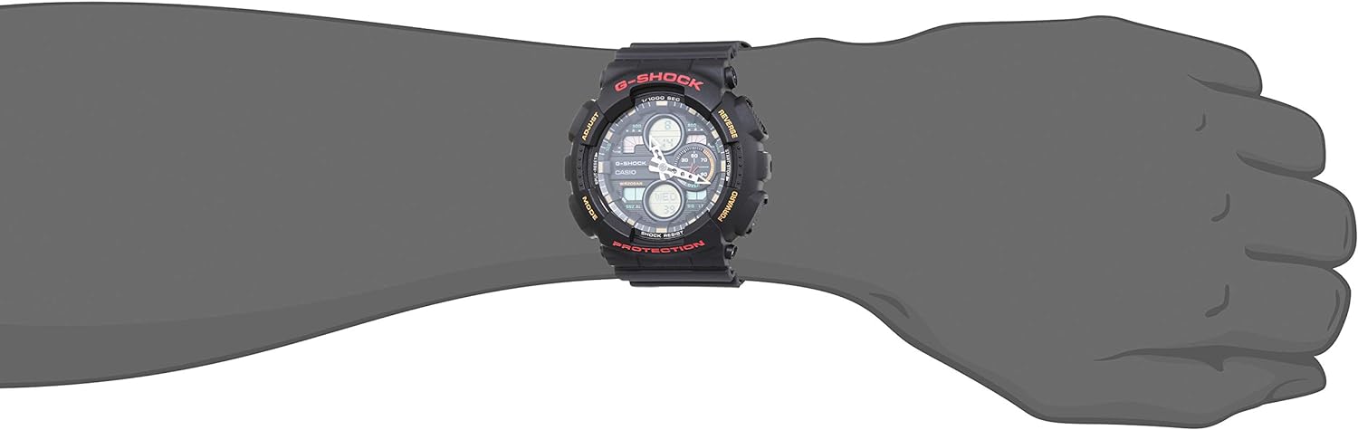 Casio G-Shock GA-140-1A4ER Mens Analogue-Digital Watch with Black Resin Strap - Chronographworld