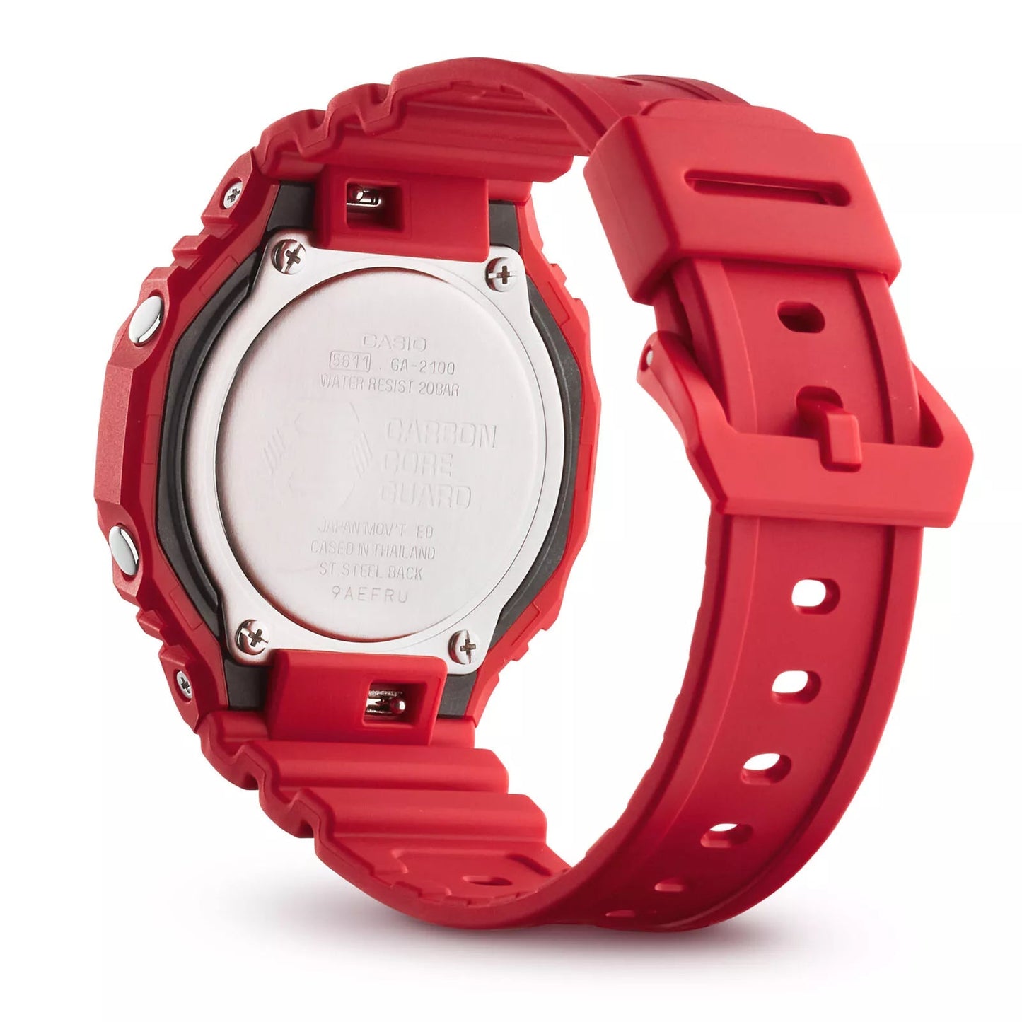 Casio G - Shock GA - 2100 - 4AER Men's Watch Classic Red Carbon Core Guard - Chronographworld