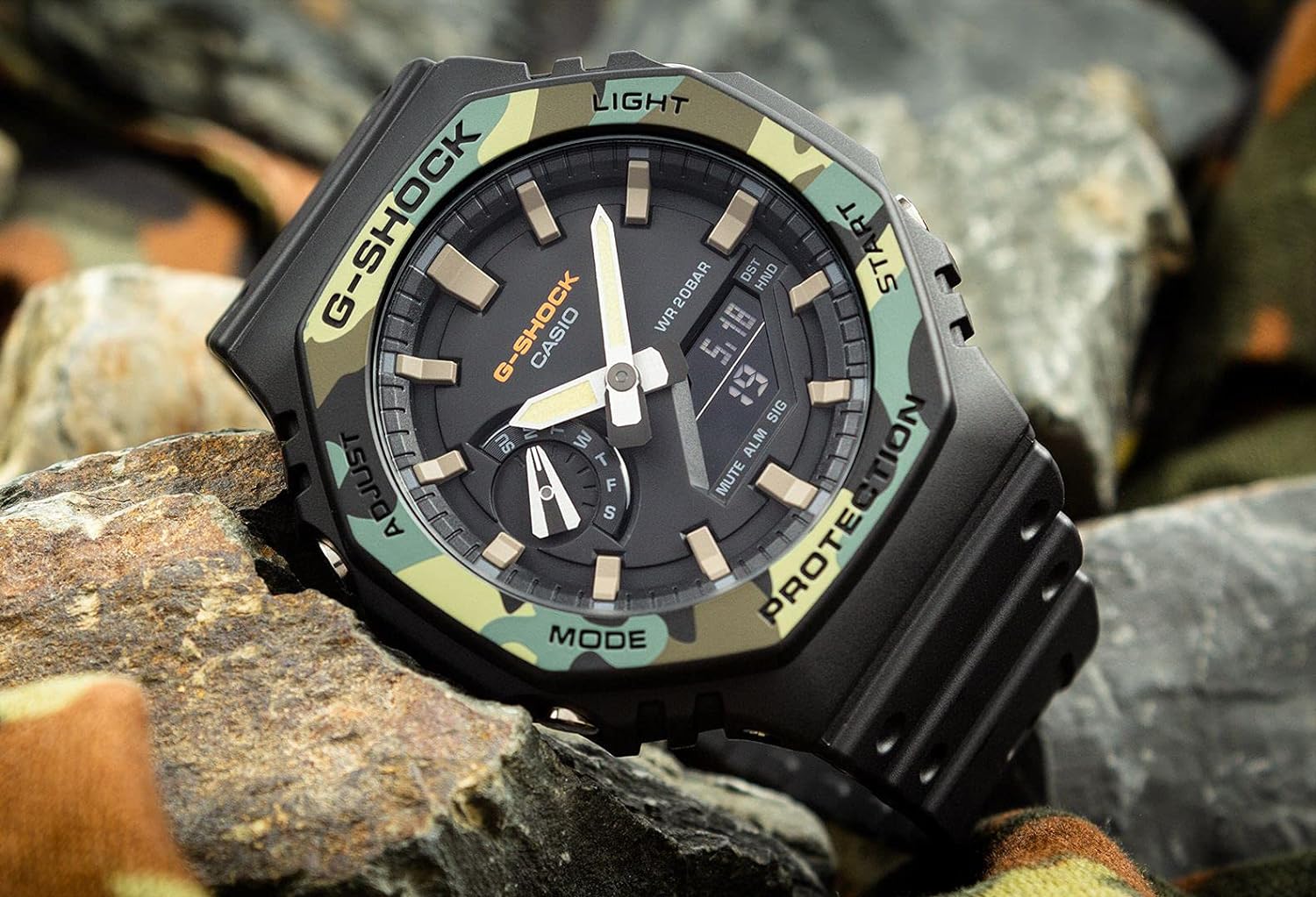 Casio G-Shock GA-2100SU-1AER Carbon Core Camouflage Men's Watch - Chronographworld