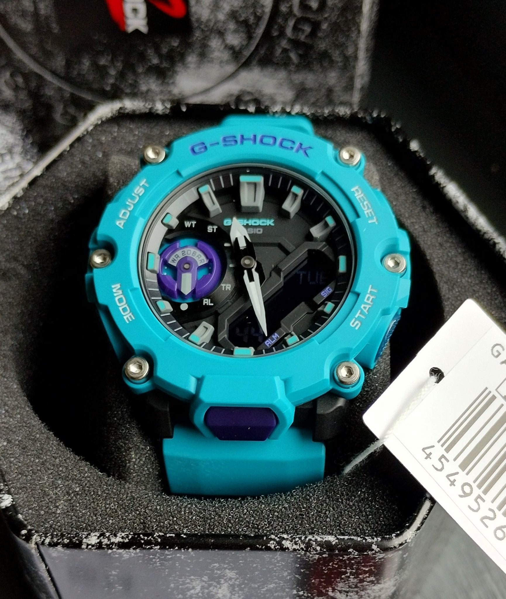 Casio G - Shock GA - 2200 - 2ADR Men's Watch Carbon Core Guard Blue Analog Digital Sports - Chronographworld