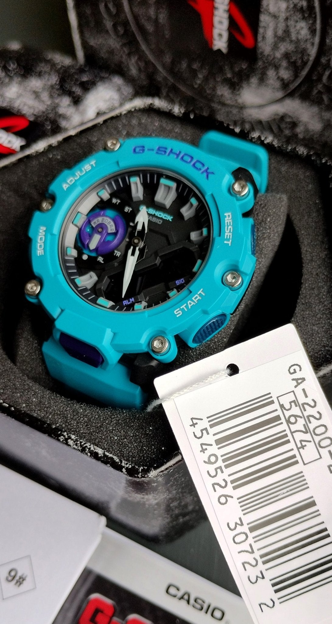 Casio G - Shock GA - 2200 - 2ADR Men's Watch Carbon Core Guard Blue Analog Digital Sports - Chronographworld