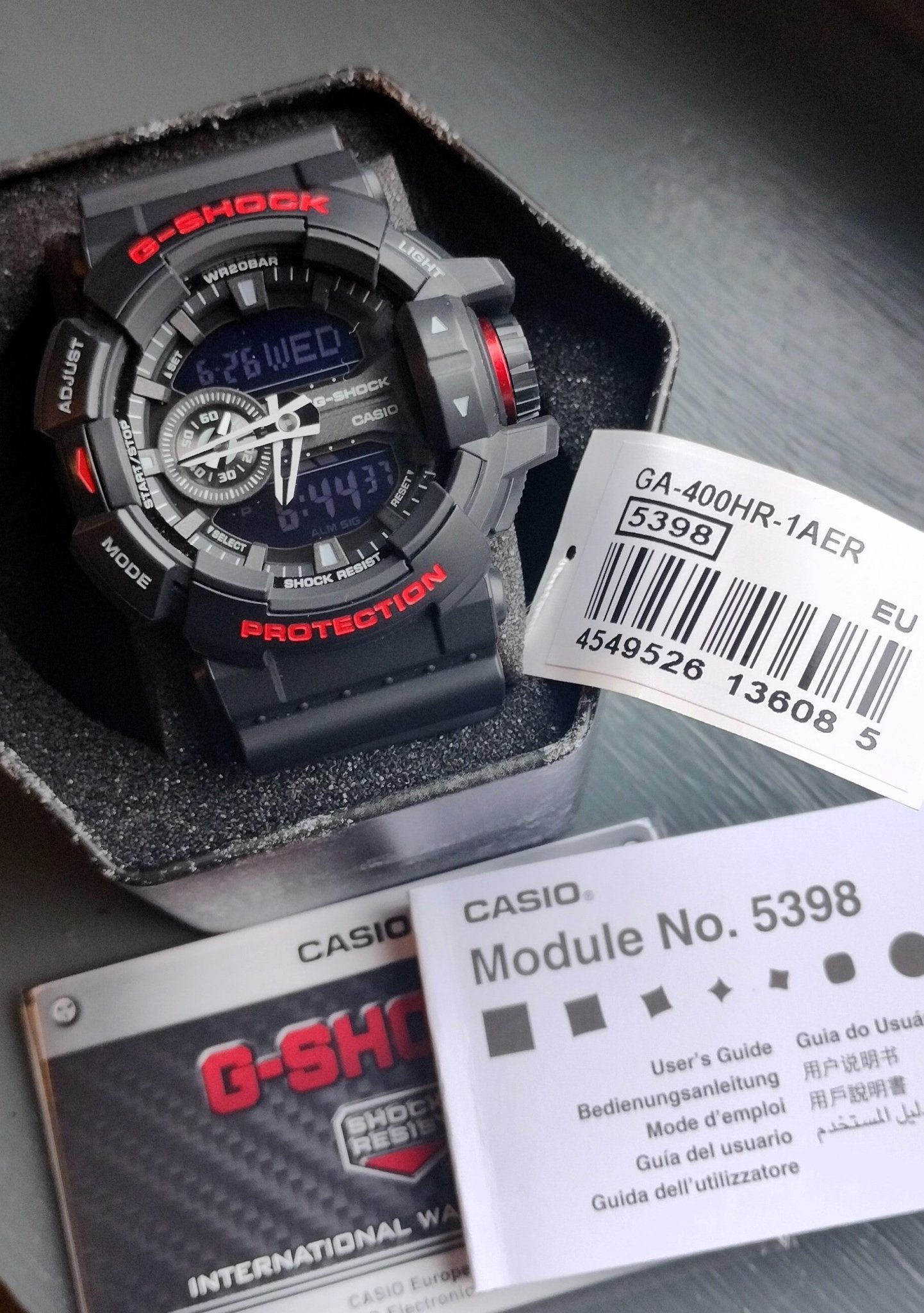 Casio G - SHOCK GA400HR - 1A Black/Red Series Special Colour Model Analog - Digital Men's Watch - Chronographworld