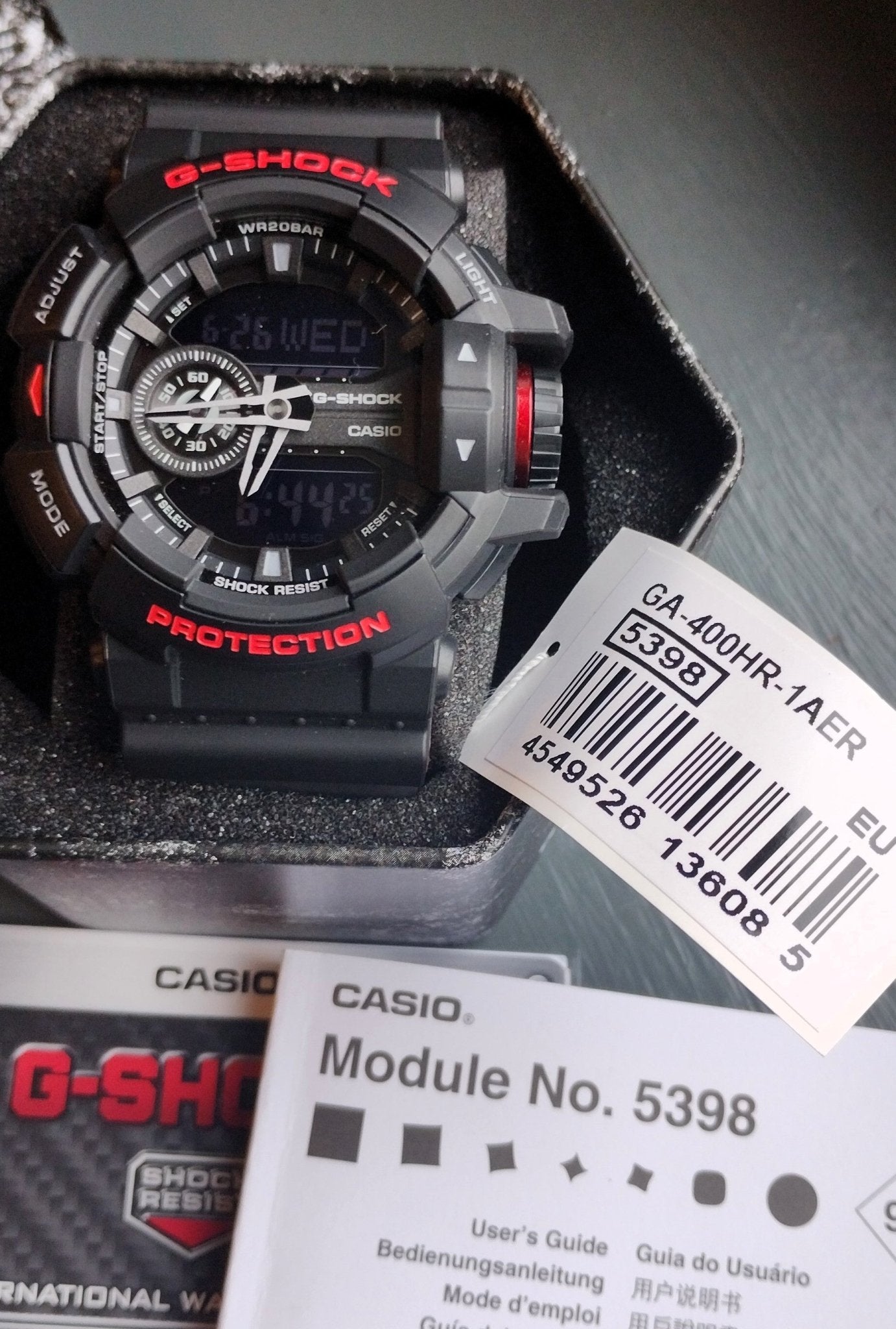 Casio G - SHOCK GA400HR - 1A Black/Red Series Special Colour Model Analog - Digital Men's Watch - Chronographworld