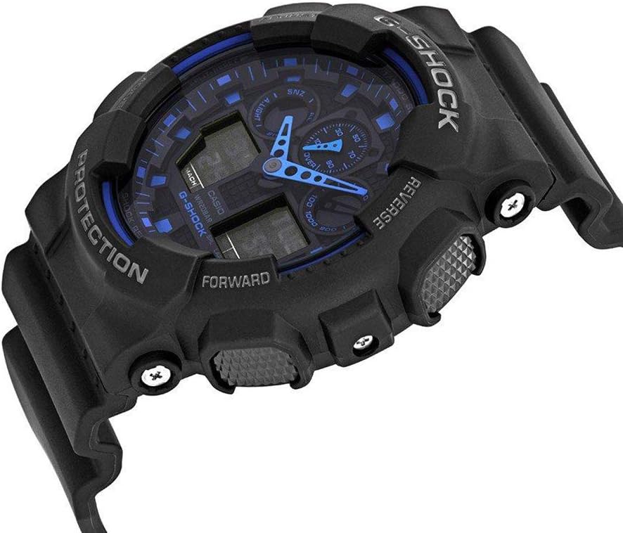 Casio G-Shock Men's GA-100-1A2ER Combi Analogue-Digital Sports Watch - Chronographworld