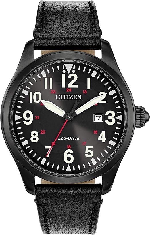 Citizen Garrison BM6835-15E Military Eco-Drive Men's Black Watch - Solar Powered - Chronographworld