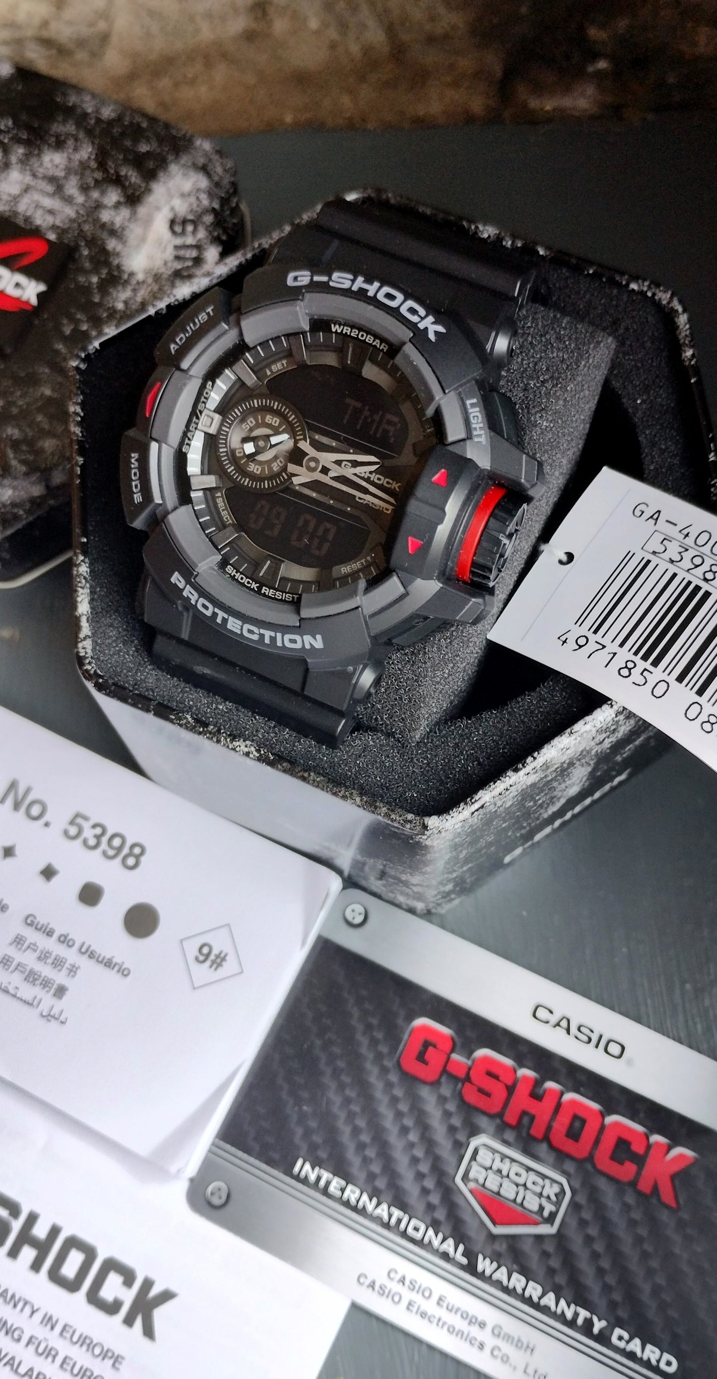 Casio G-SHOCK GA400-1BER Black/Red Shock / Magnetic Resistant Analog-Digital Men's Watch