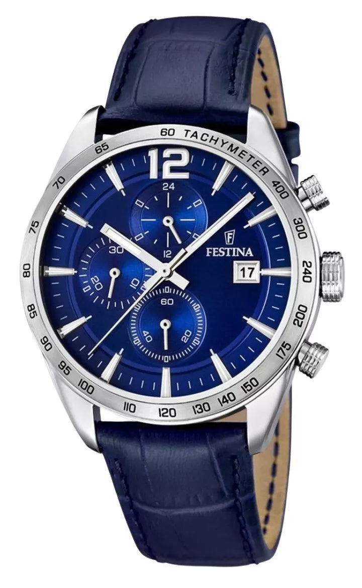 Festina F16760/3 Men's Chronograph Watch with Blue Dial rrp £129