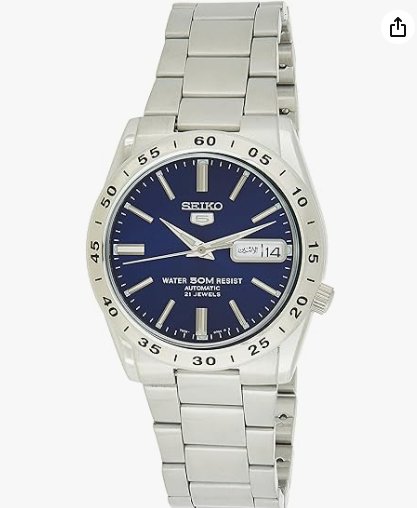 Seiko 5 Men's Watch SNKD99K1 Automatic Blue Dial Silver Stainless Steel RRP £229 - Chronographworld