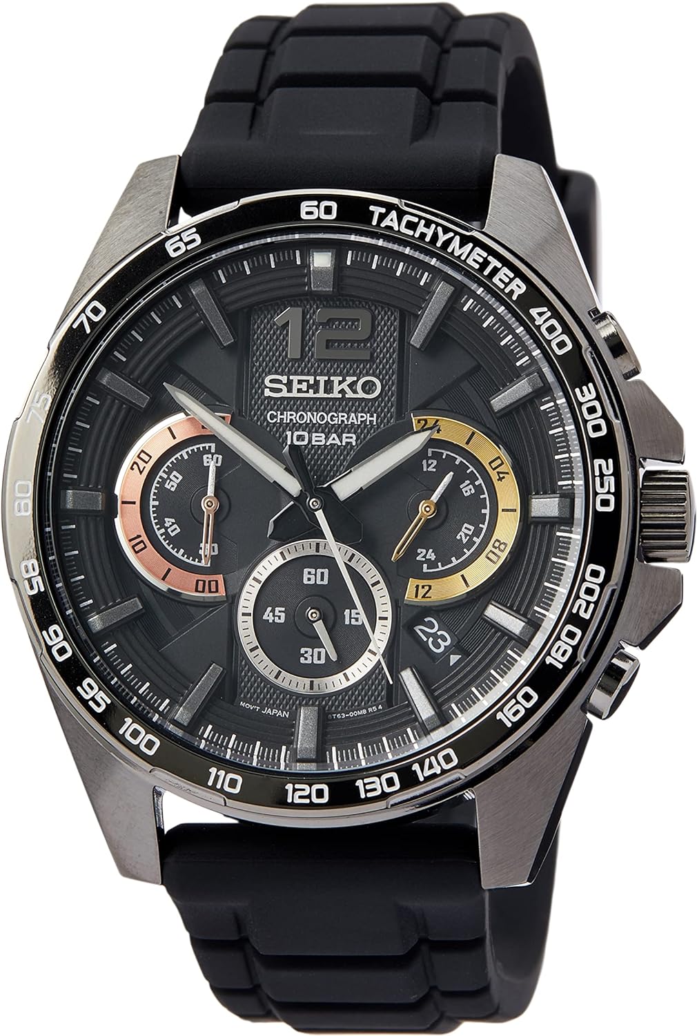 Seiko SSB349P1 Chronograph Men's Quartz Watch Stainless Steel with Silicone Strap - Chronographworld