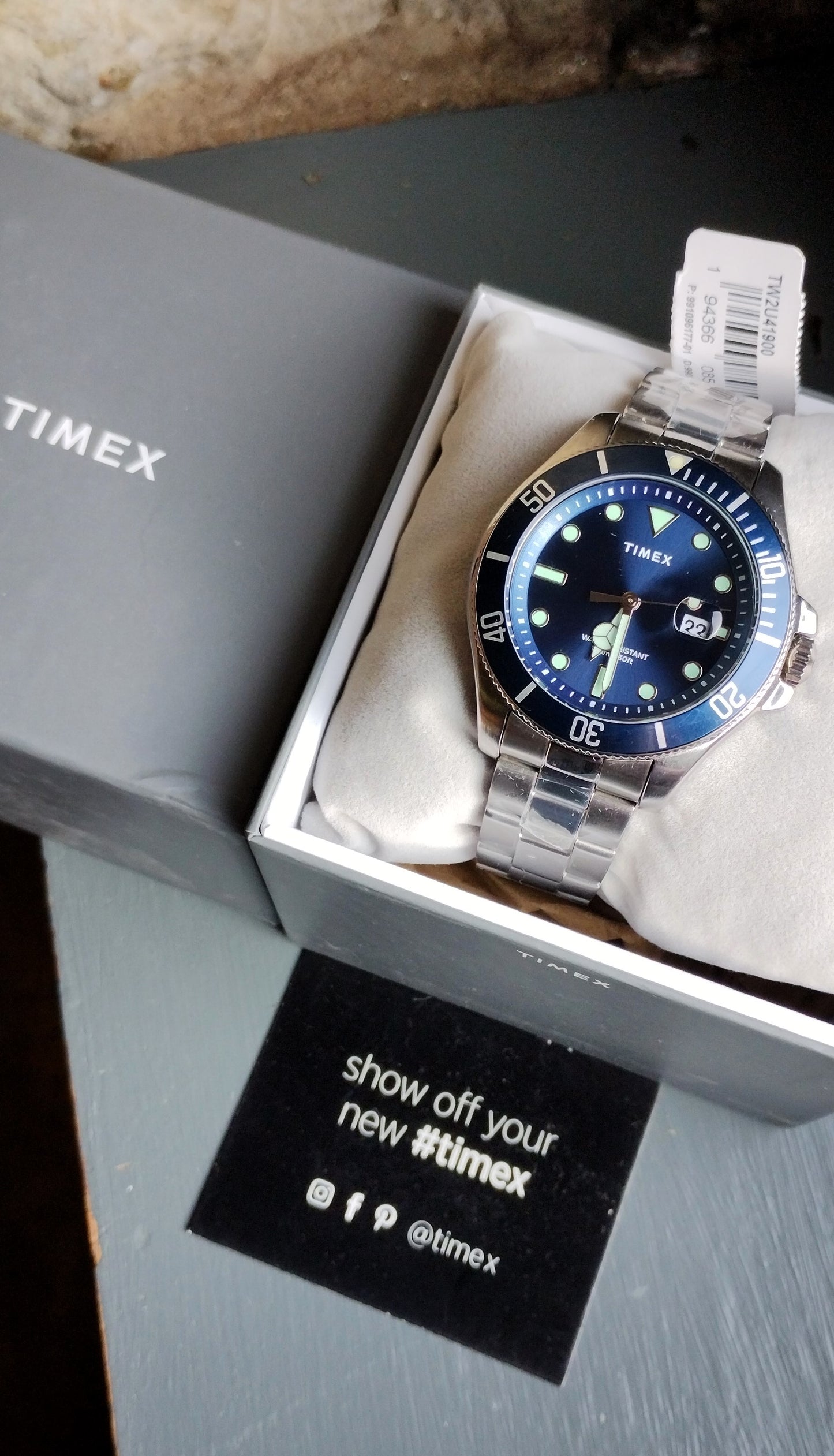 Timex Men's Harborside Coast Watch TW2U41900 Stainless Steel Blue RRP £110