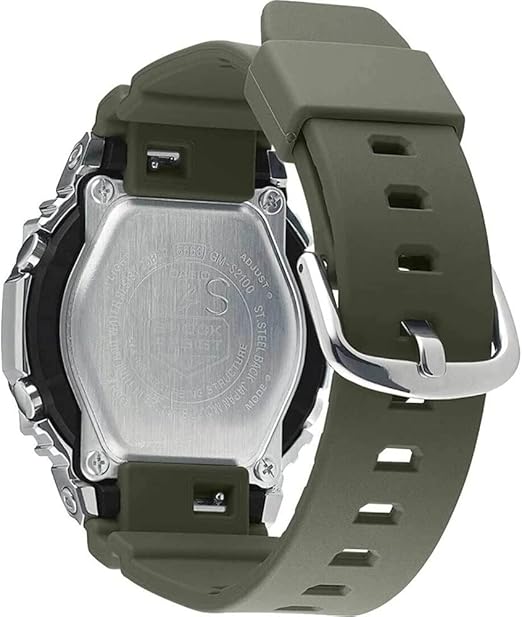 Casio G-Shock Classic Women's Watch Silver / Olive Green GM-S2100-3AER