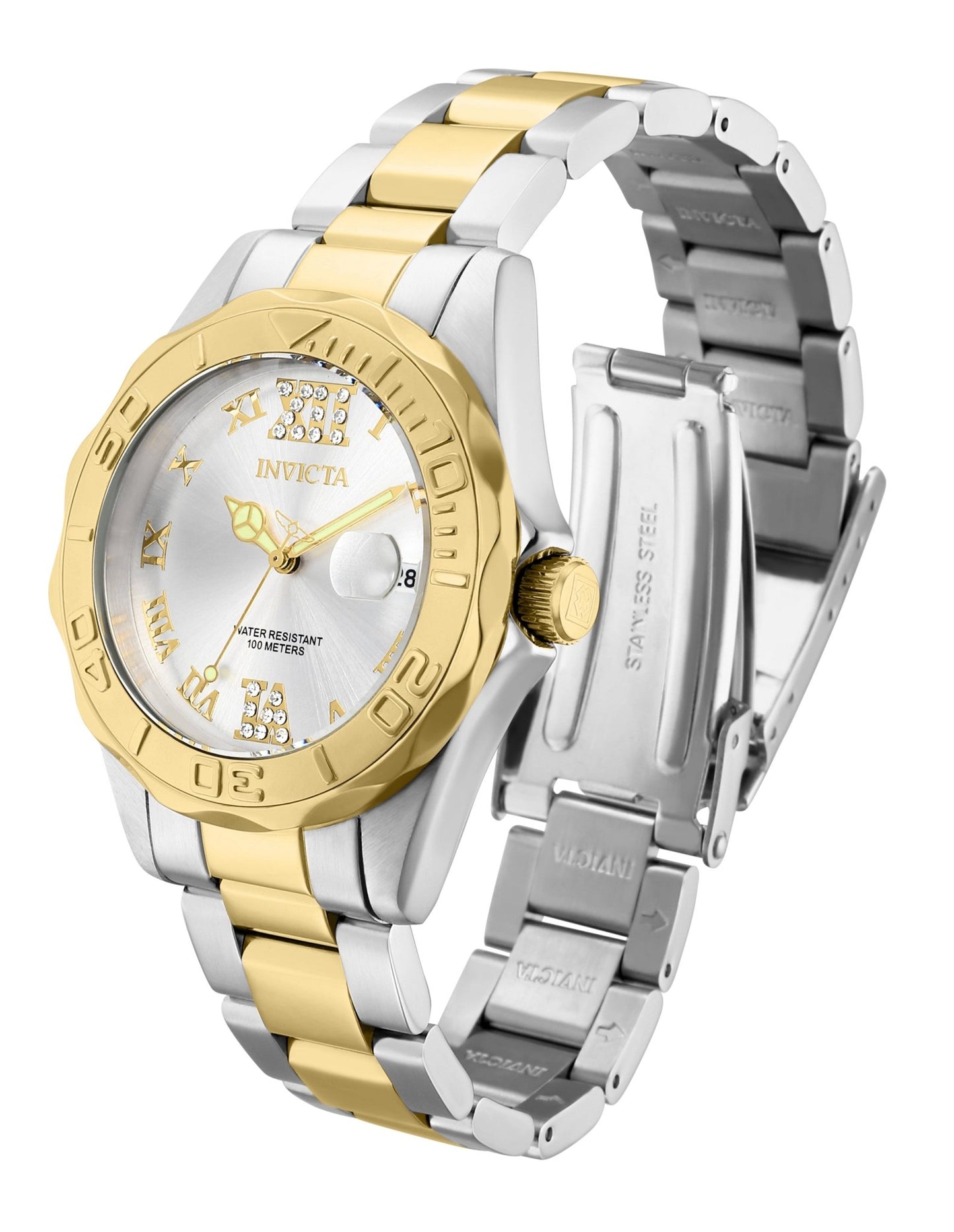 Invicta Pro Diver 12852 featuring two-tone stainless steel bracelet