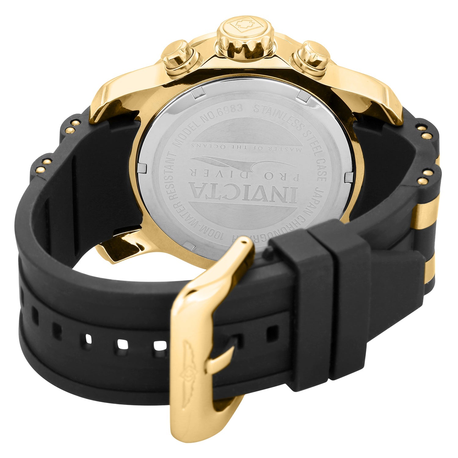 Invicta Pro Diver SCUBA 6983 featuring black silicone strap